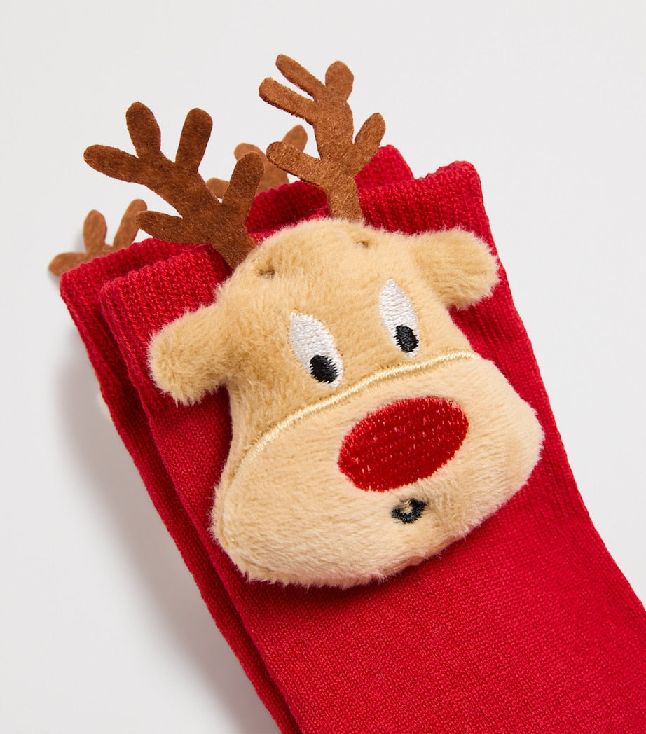 Meia Pata Reindeer Knee-High Socks