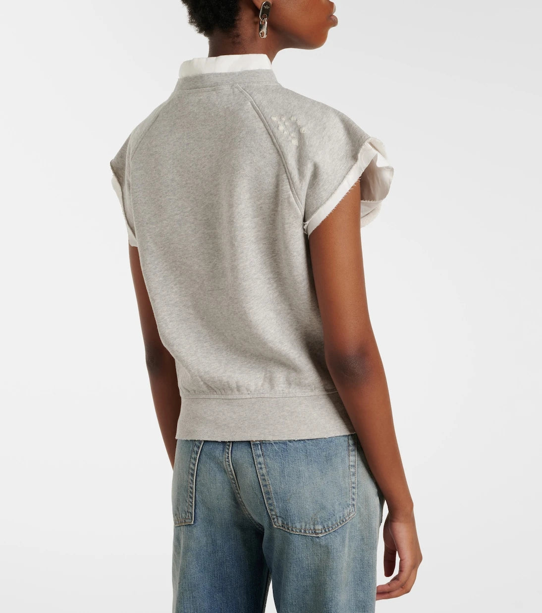Acne Studios - Layered logo cotton fleece vest