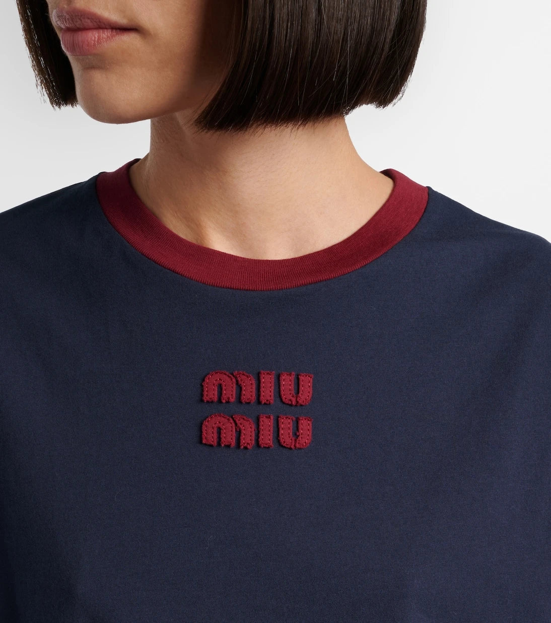 Miu Miu - Logo cotton jersey T-shirt