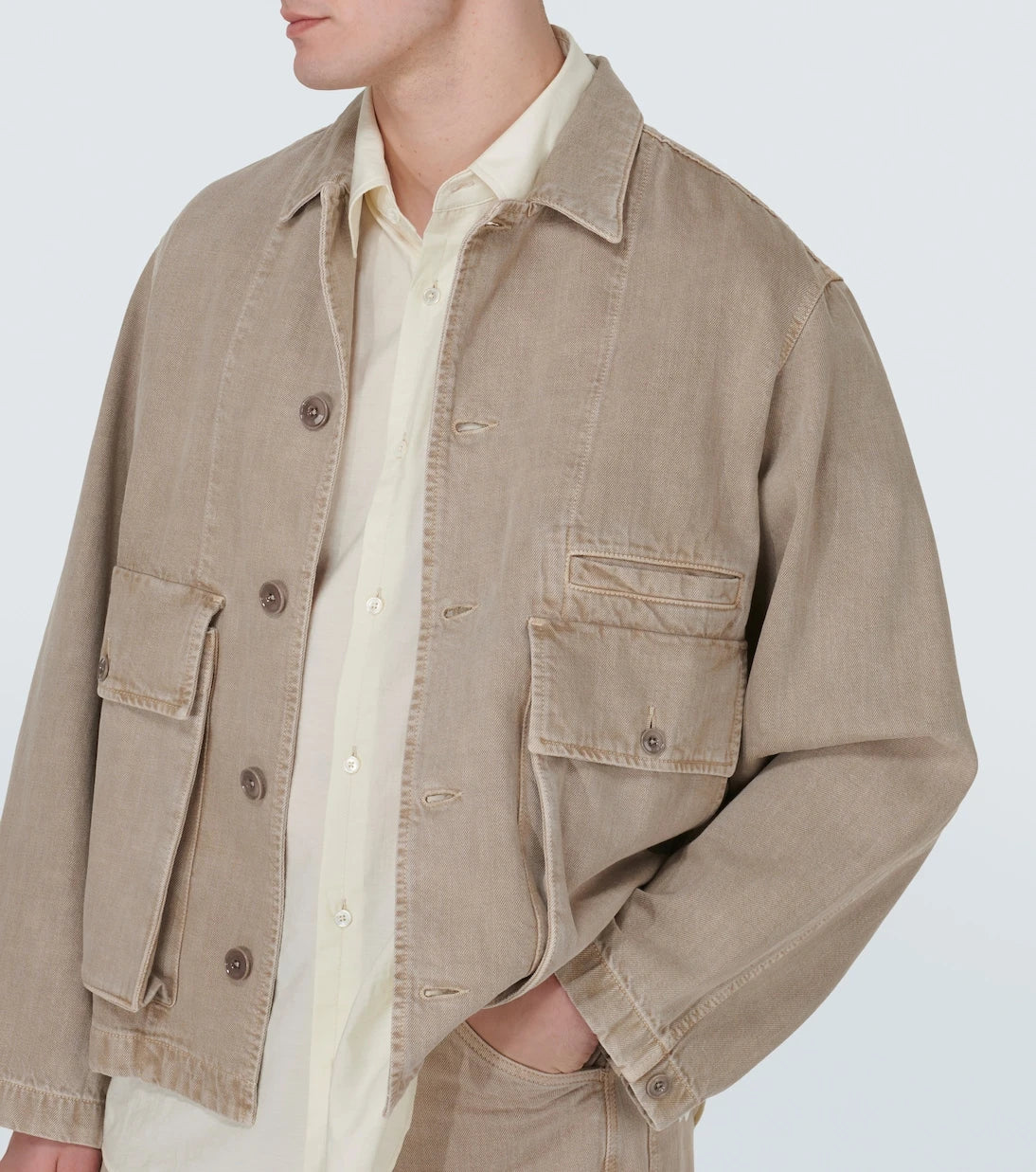 Lemaire - Oversized cotton-blend shirt