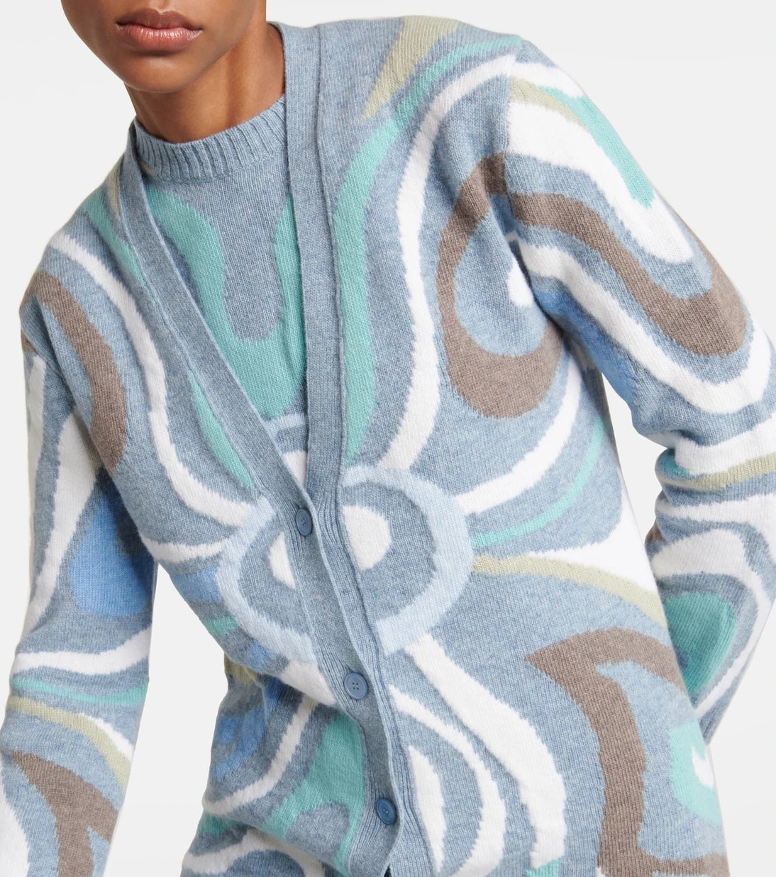 Pucci - x Fusalp intarsia wool cardigan