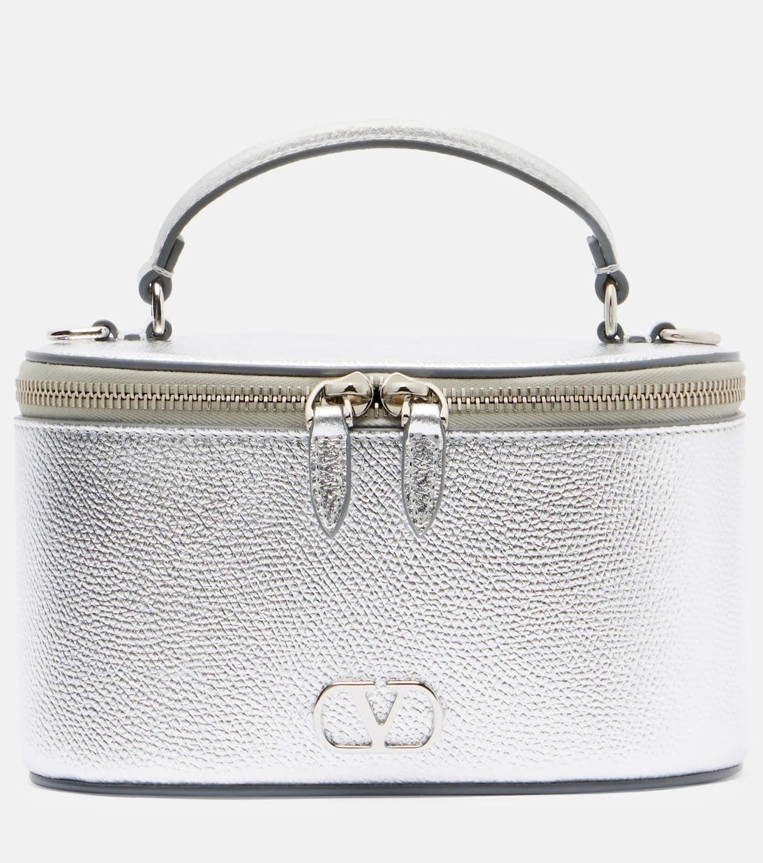 Valentino Garavani - VLogo Mini metallic leather vanity bag