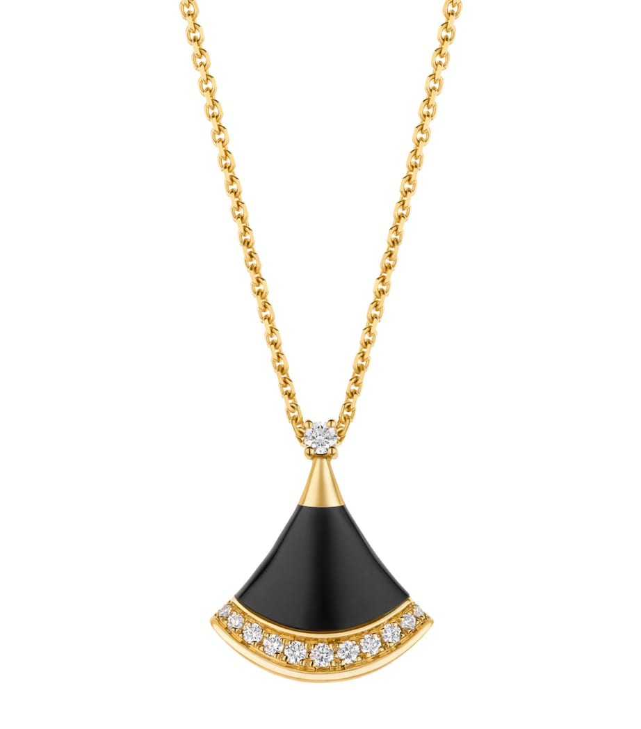 Yellow Gold, Diamond and Onyx Divas’ Dream Necklace