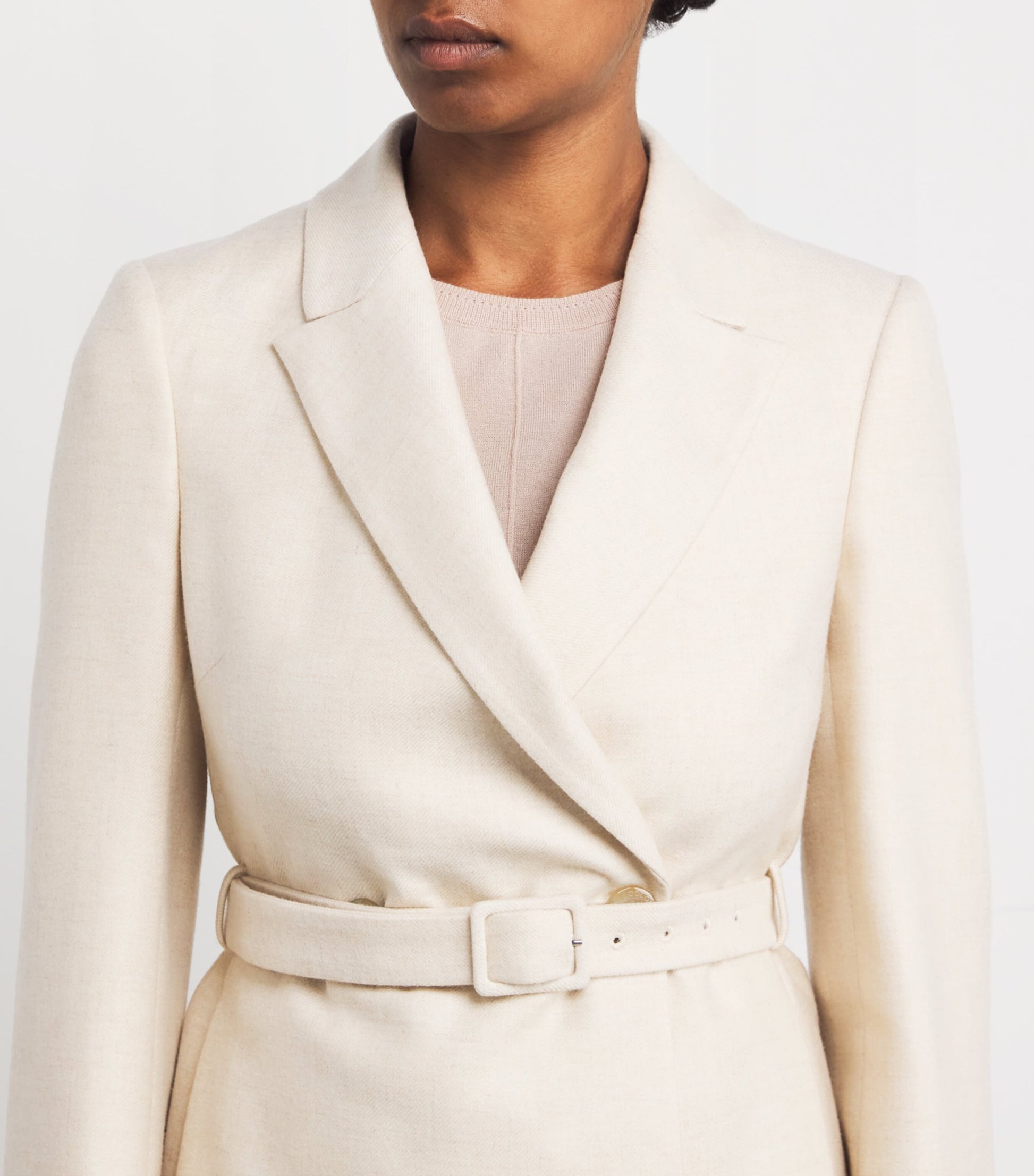 Cashmere Belted Double-Breasted Blazer