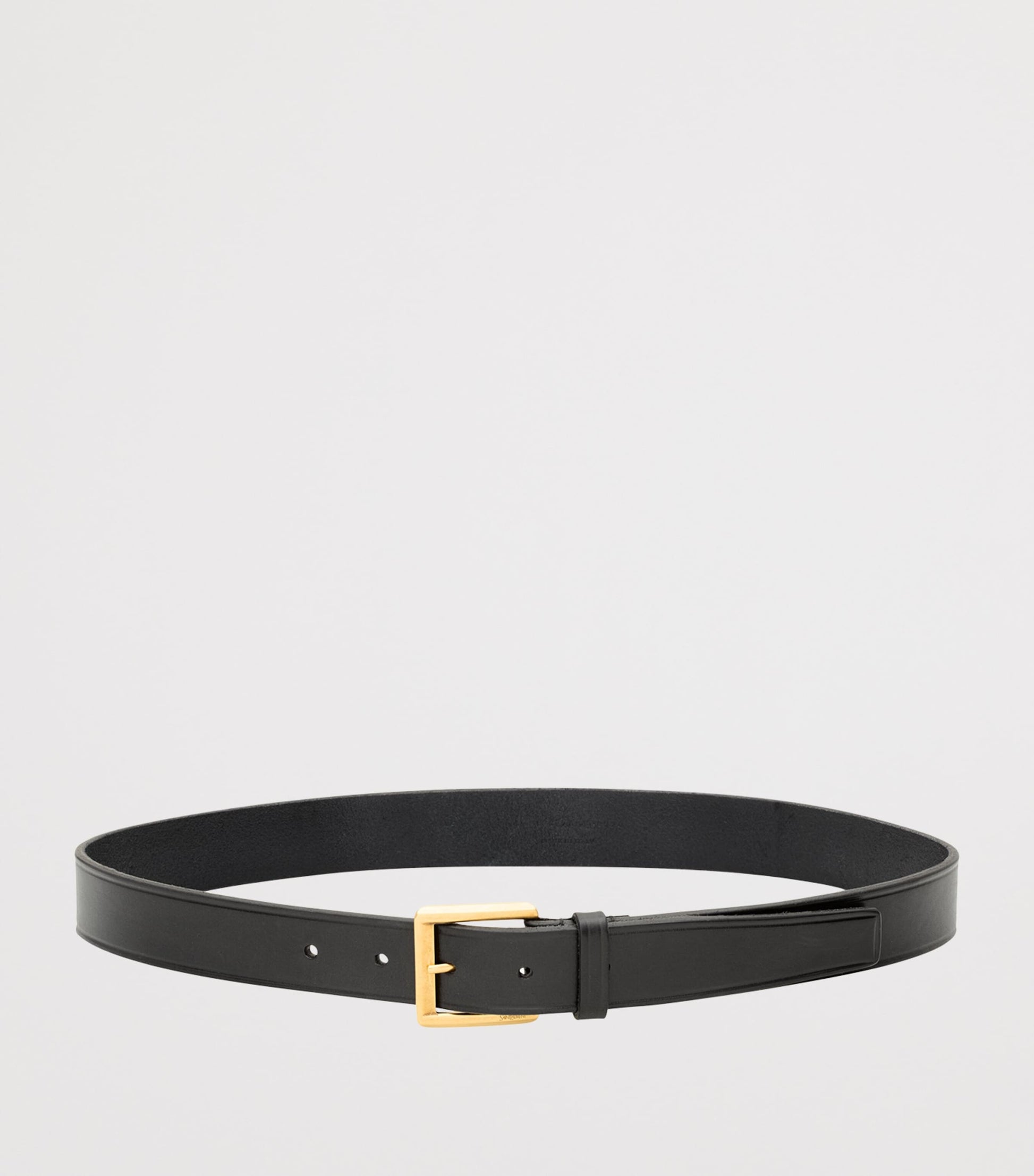 Saint Laurent Black Leather Belt