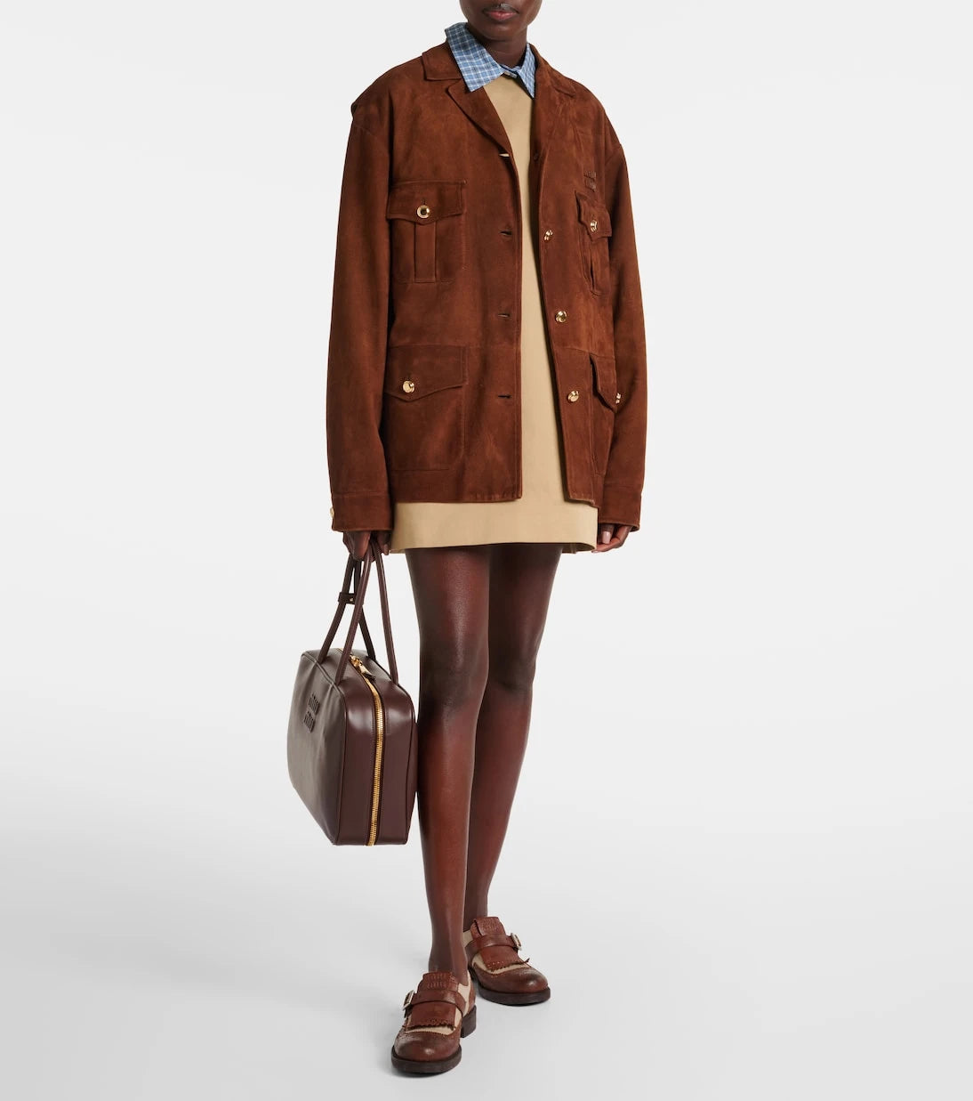 Miu Miu - Logo cotton minidress