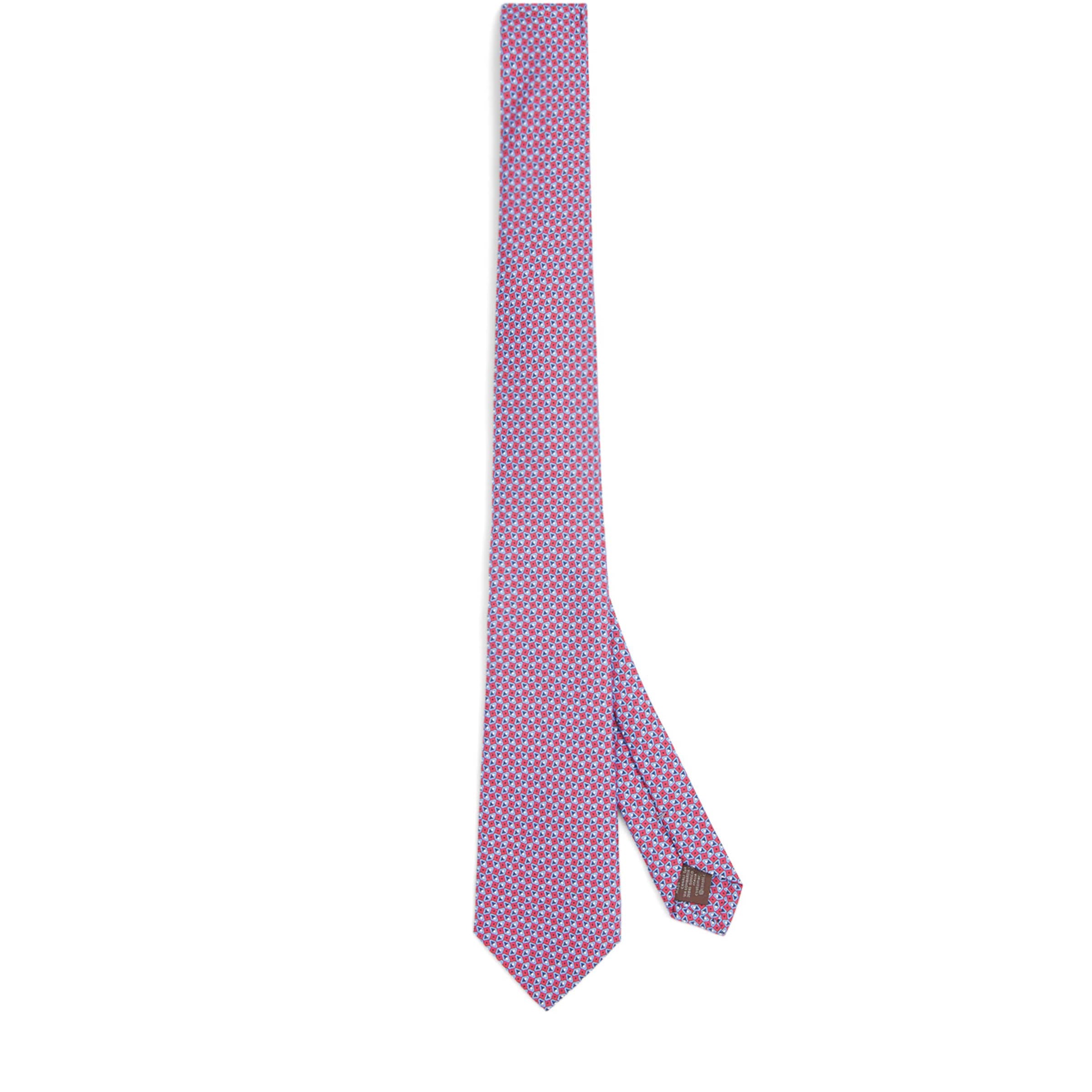 Silk Geometric Print Tie