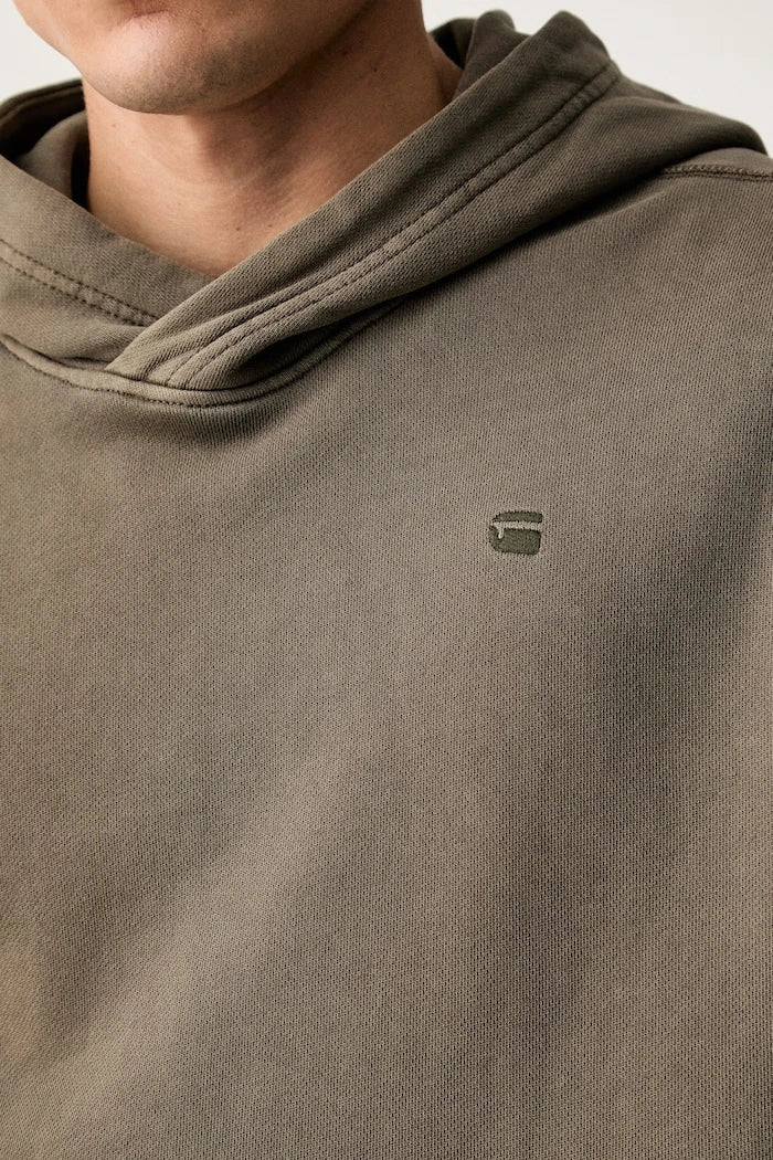G-Star erkek pamuklu kapüşonlu sweatshirt Unit washed hdd