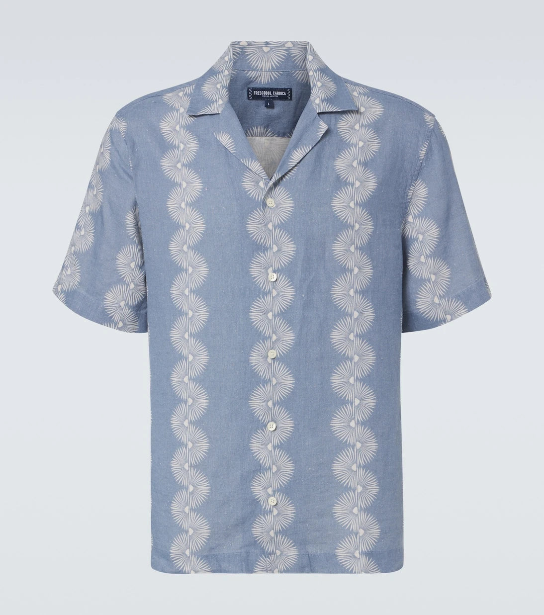 Frescobol Carioca - Roberto printed linen bowling shirt
