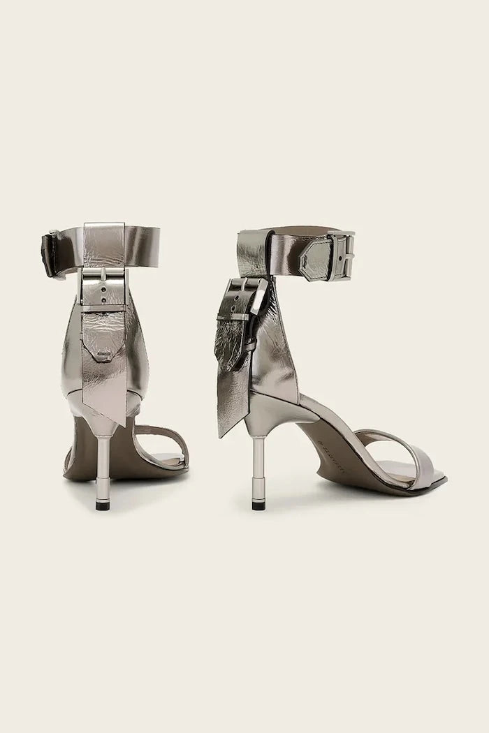 AllSaints Noir Mid Sandal Deri Sandalet