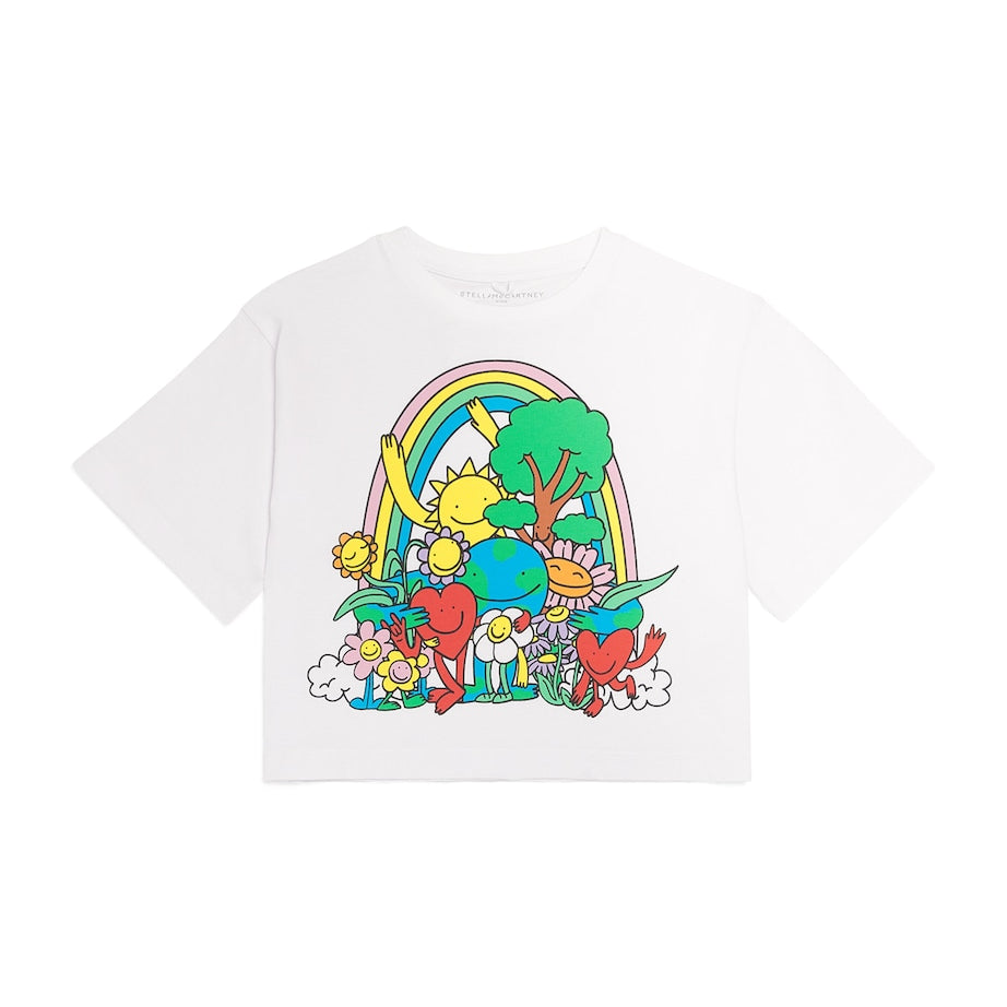 Stella McCartney Kids Cotton Rainbow Graphic T-Shirt (3-14+ Years)