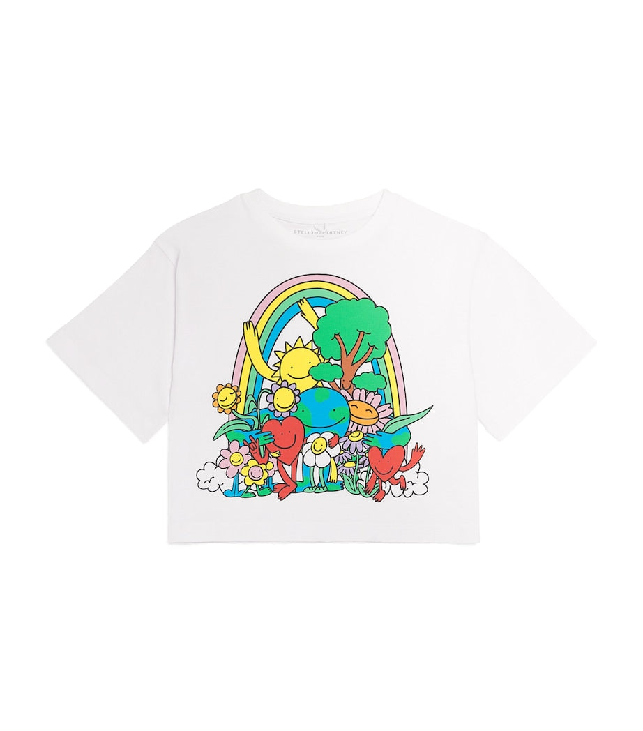 Stella McCartney Kids Cotton Rainbow Graphic T-Shirt (3-14+ Years)