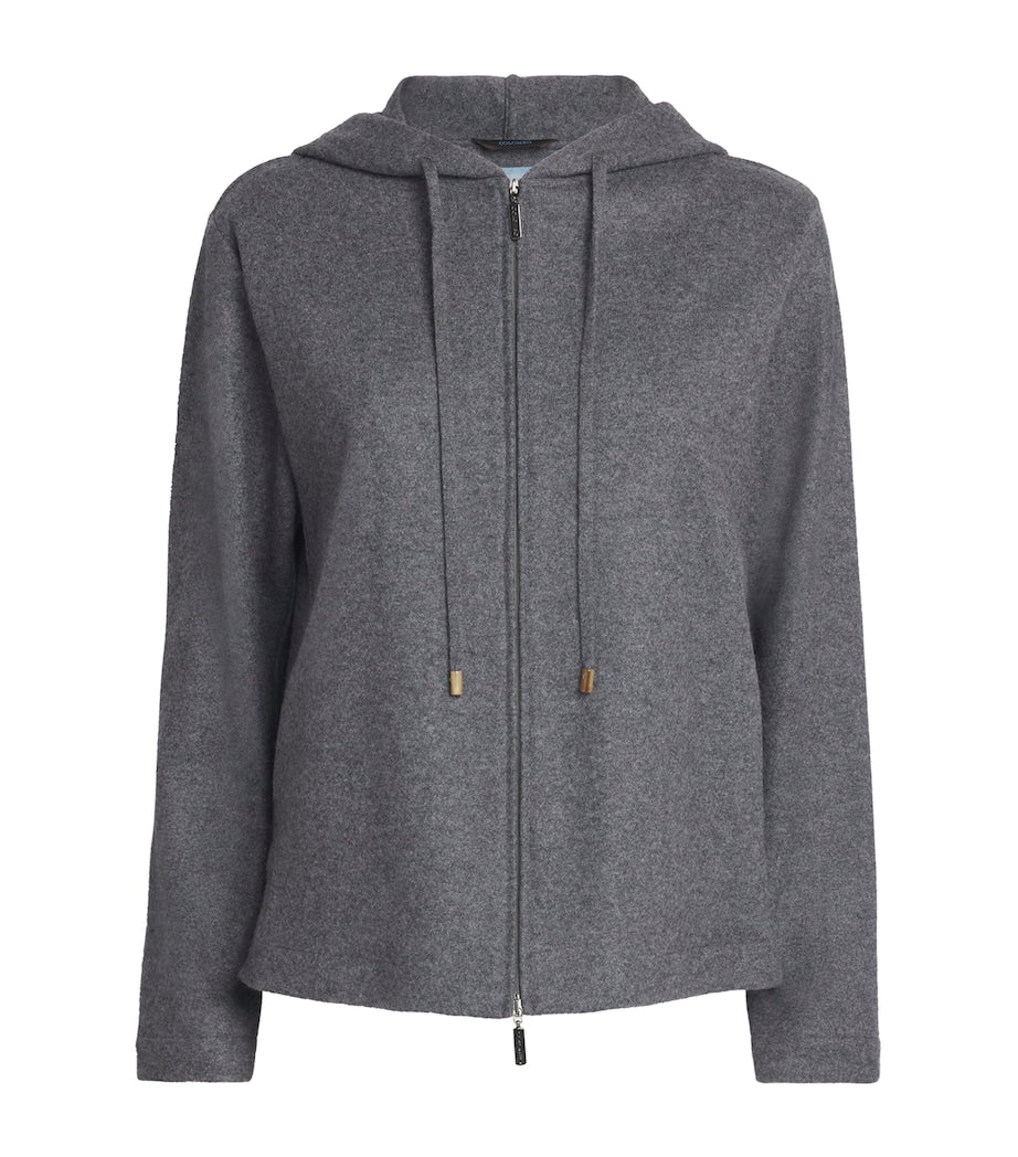 Grey Kid Cashmere Hoodie