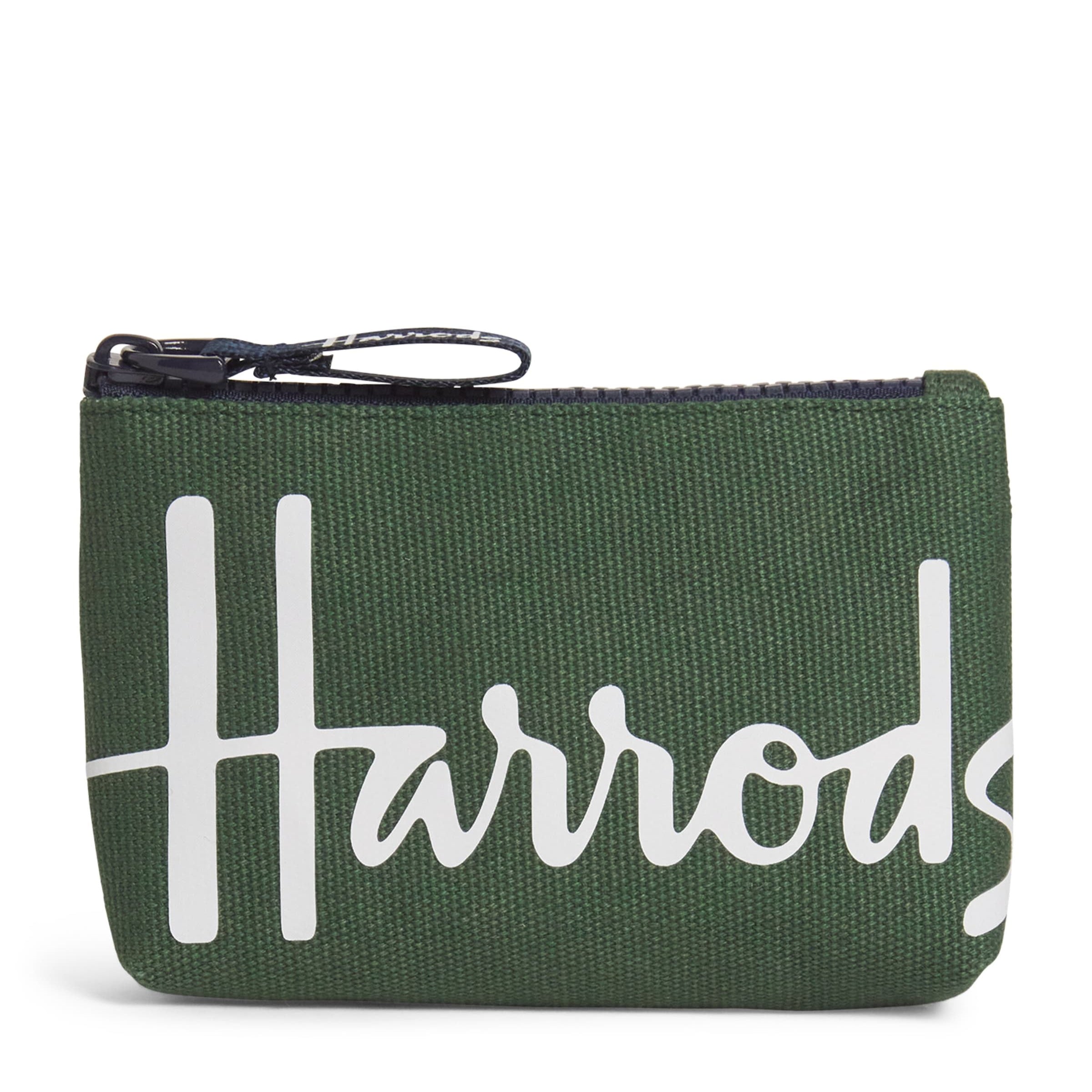 Green Cotton Logo Coin Purse