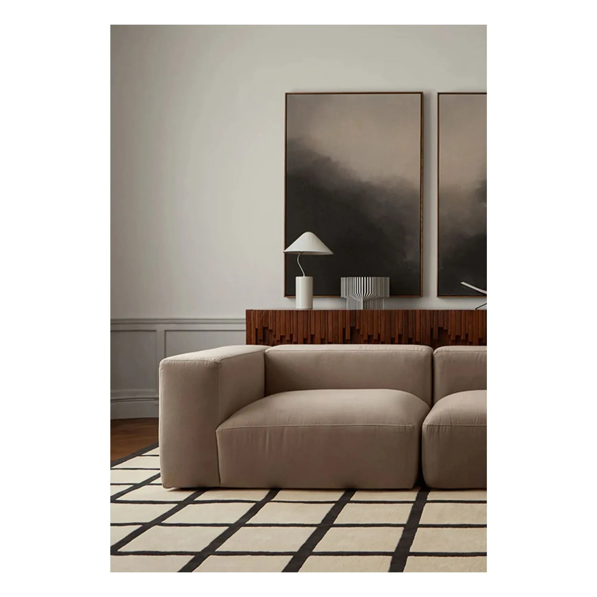 Layered - Avenue wool carpet | White