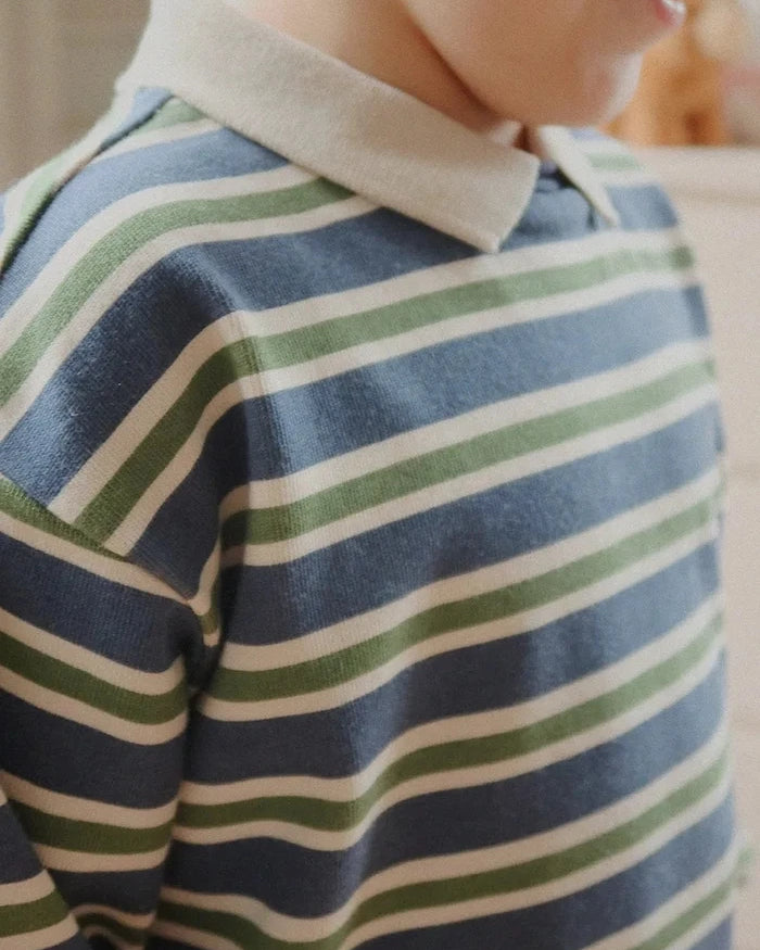 Konges Sløjd çocuklar için pamuklu yakalı tişört SPOTTY LS POLO GOTS