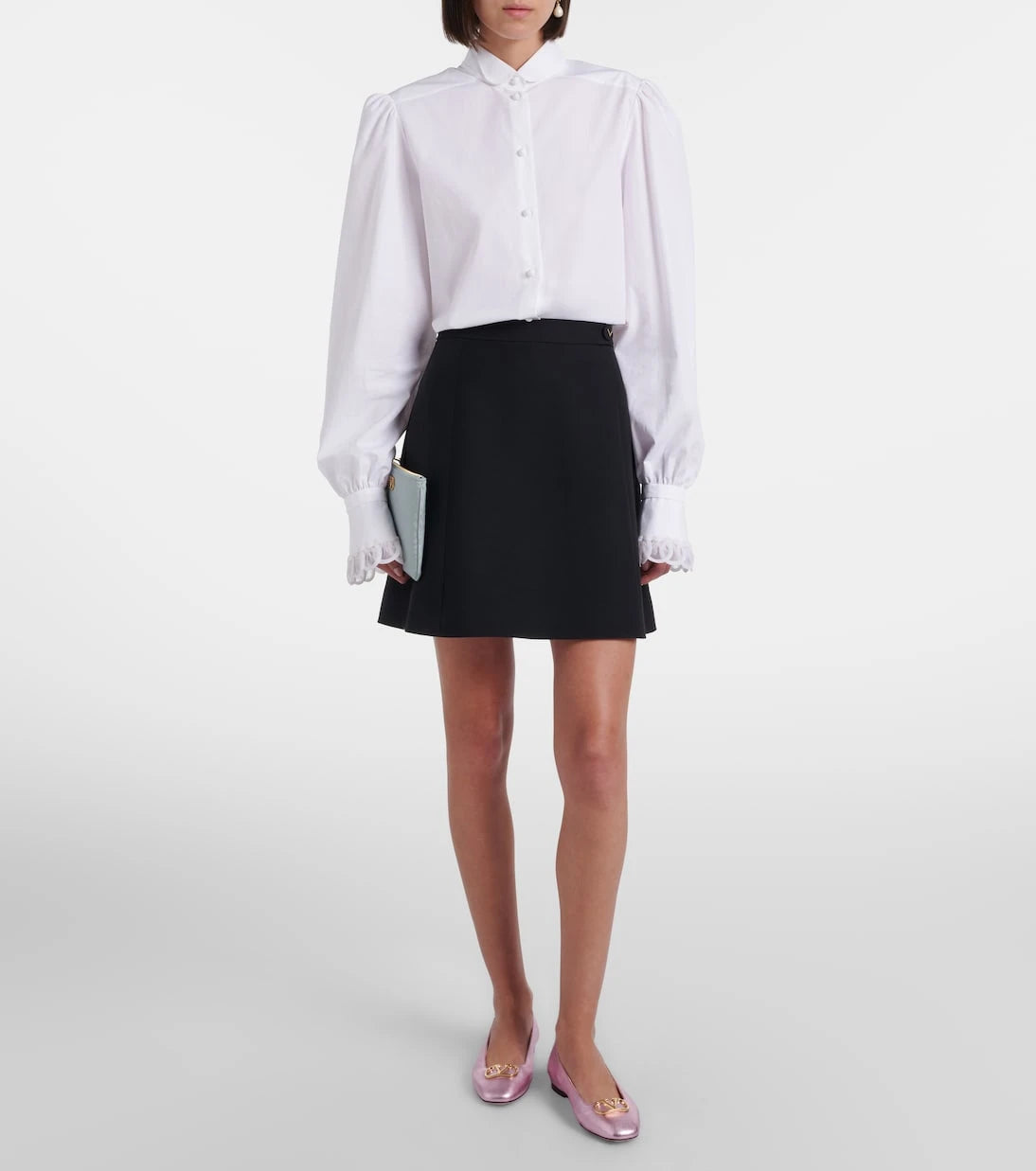 Valentino Garavani - VLogo metallic leather ballet flats