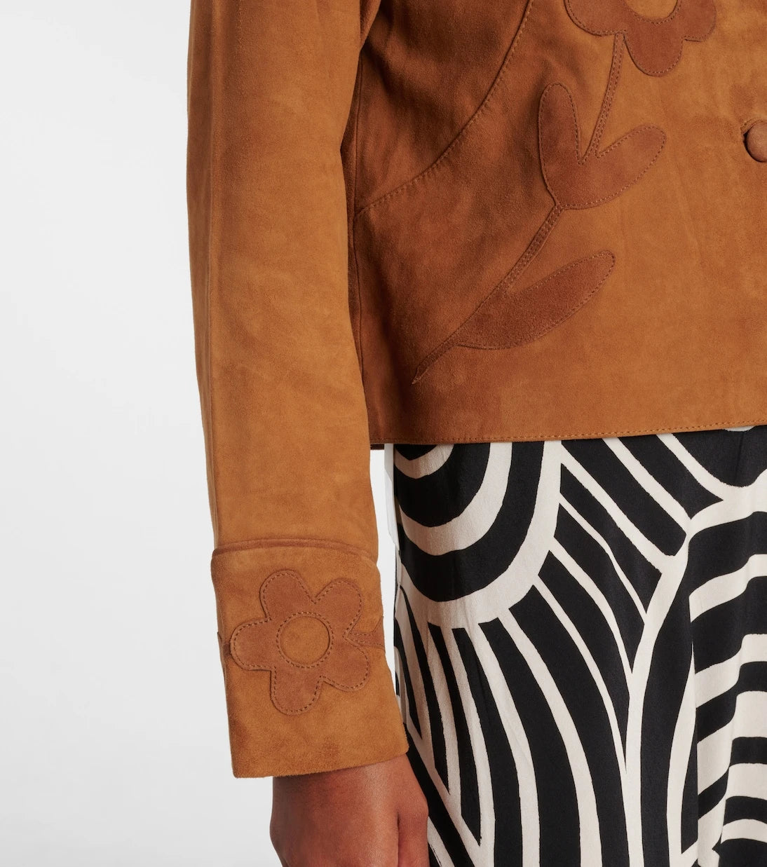 Rixo - Dionne appliqué suede jacket