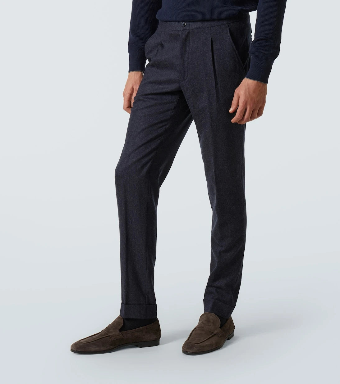 Thom Sweeney - بنطلون صوف بقصة مستقيمة