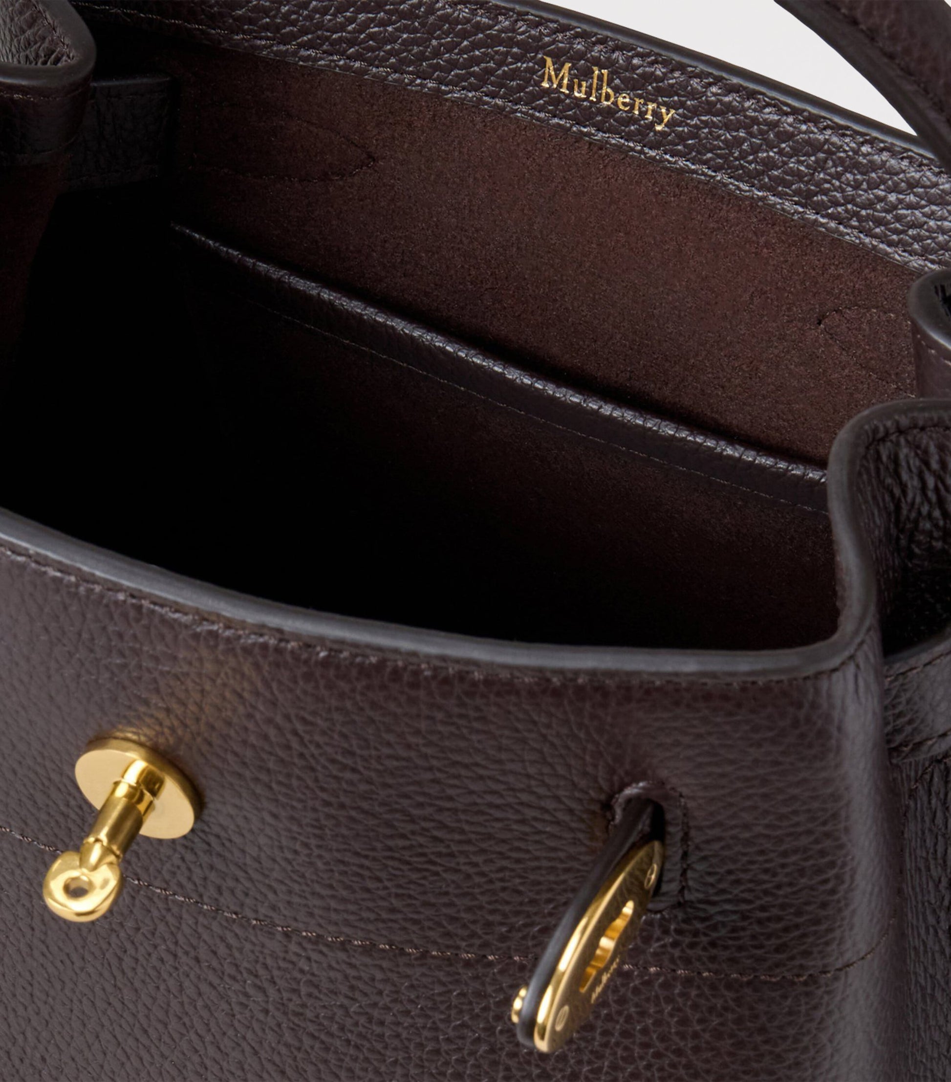 Mulberry Leather Islington Bucket Bag EBONY