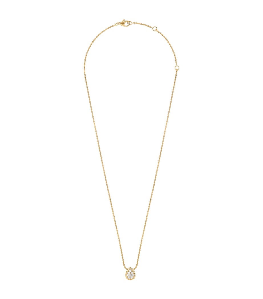 Yellow Gold Diamond Serpent Bohème Pendant Necklace