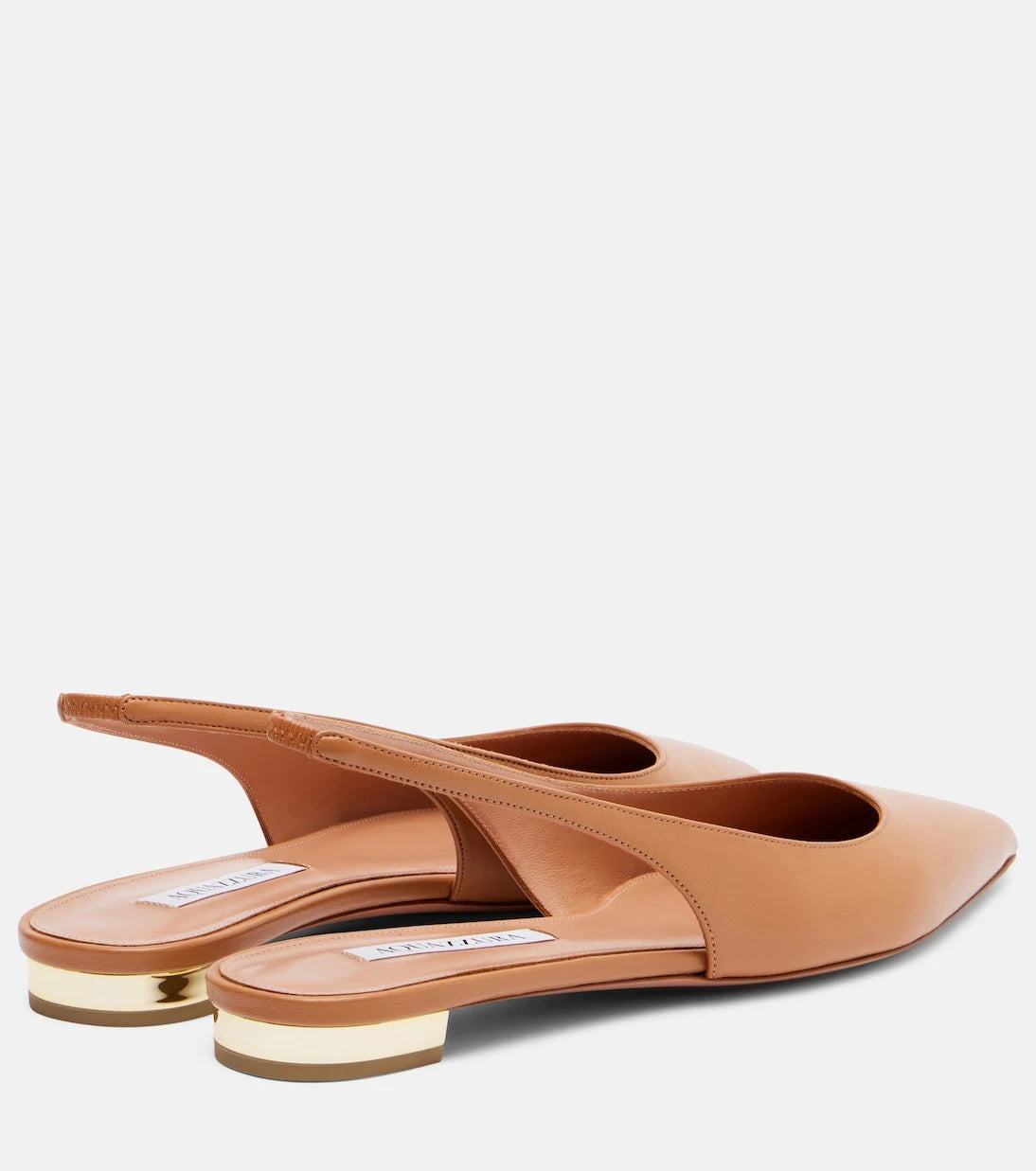 Aquazzura - Purist leather slingback flats