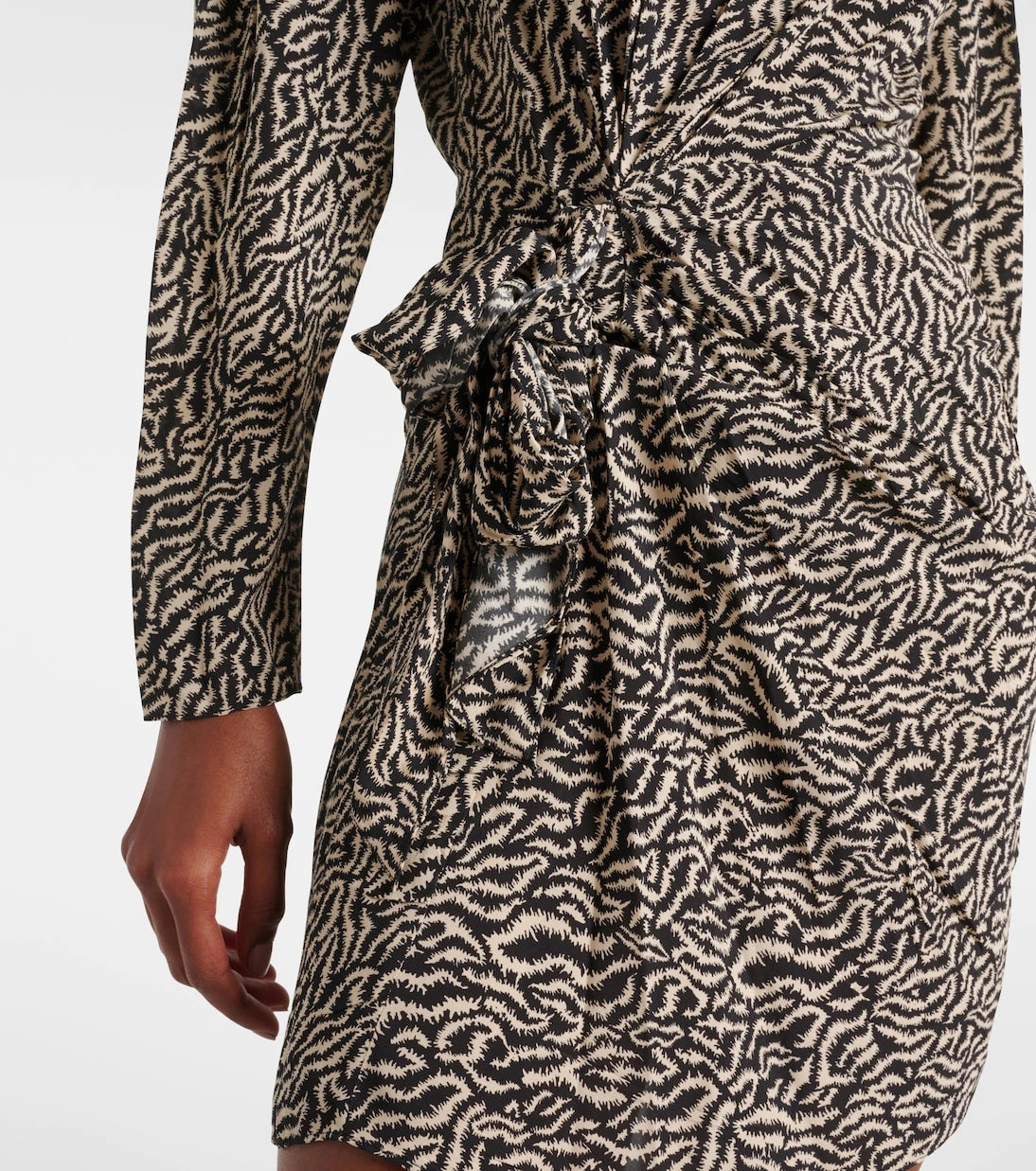 Marant Etoile - فستان قصير Dulce بطبعة وتصميم مكشكش