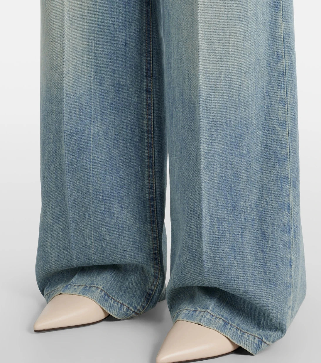 Brunello Cucinelli - Low Slung Monili wide-leg jeans