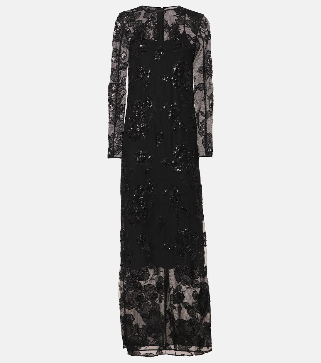 Rotate - Embellished mesh maxi dress