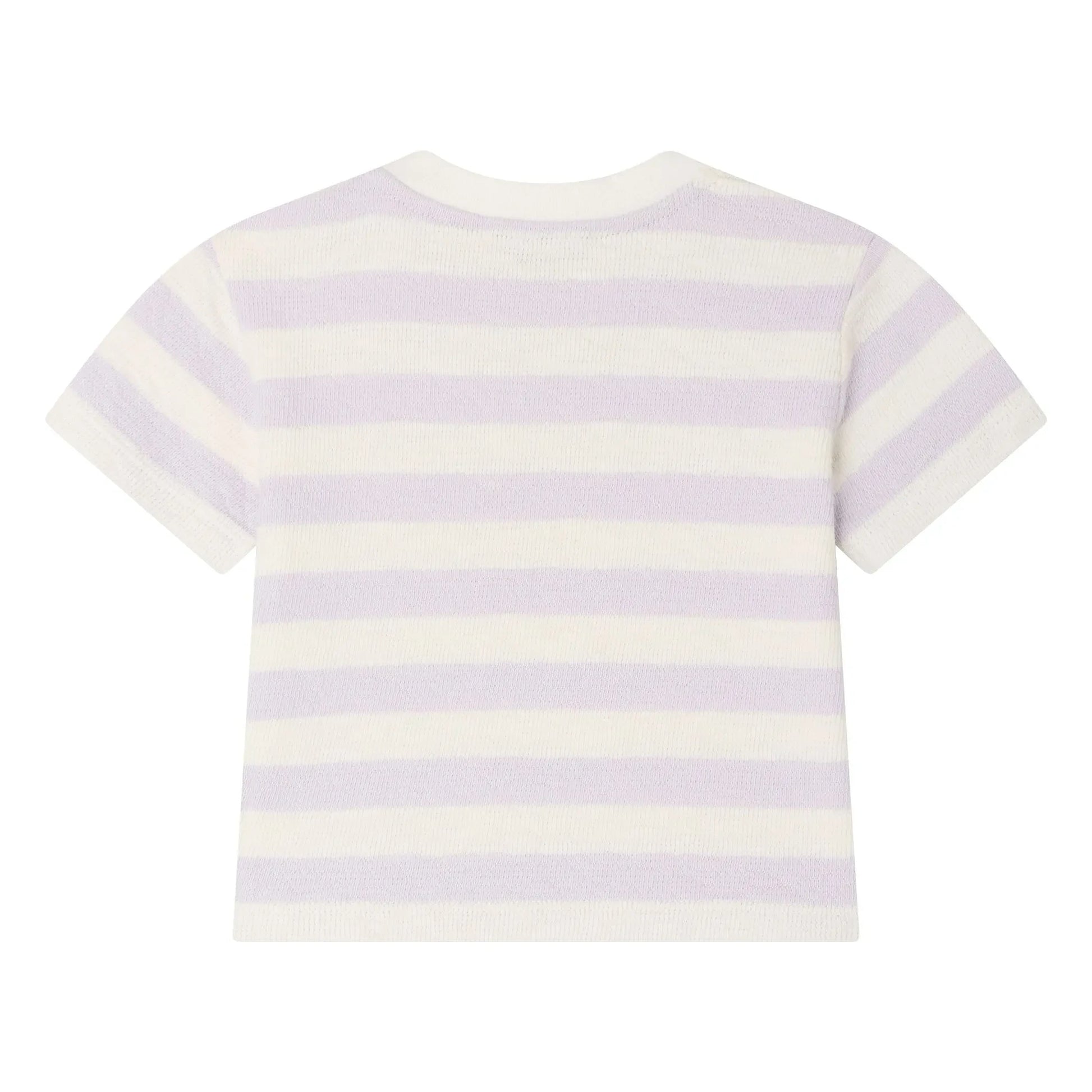Bonpoint - Cai Cerise Striped T-shirt | Ecru