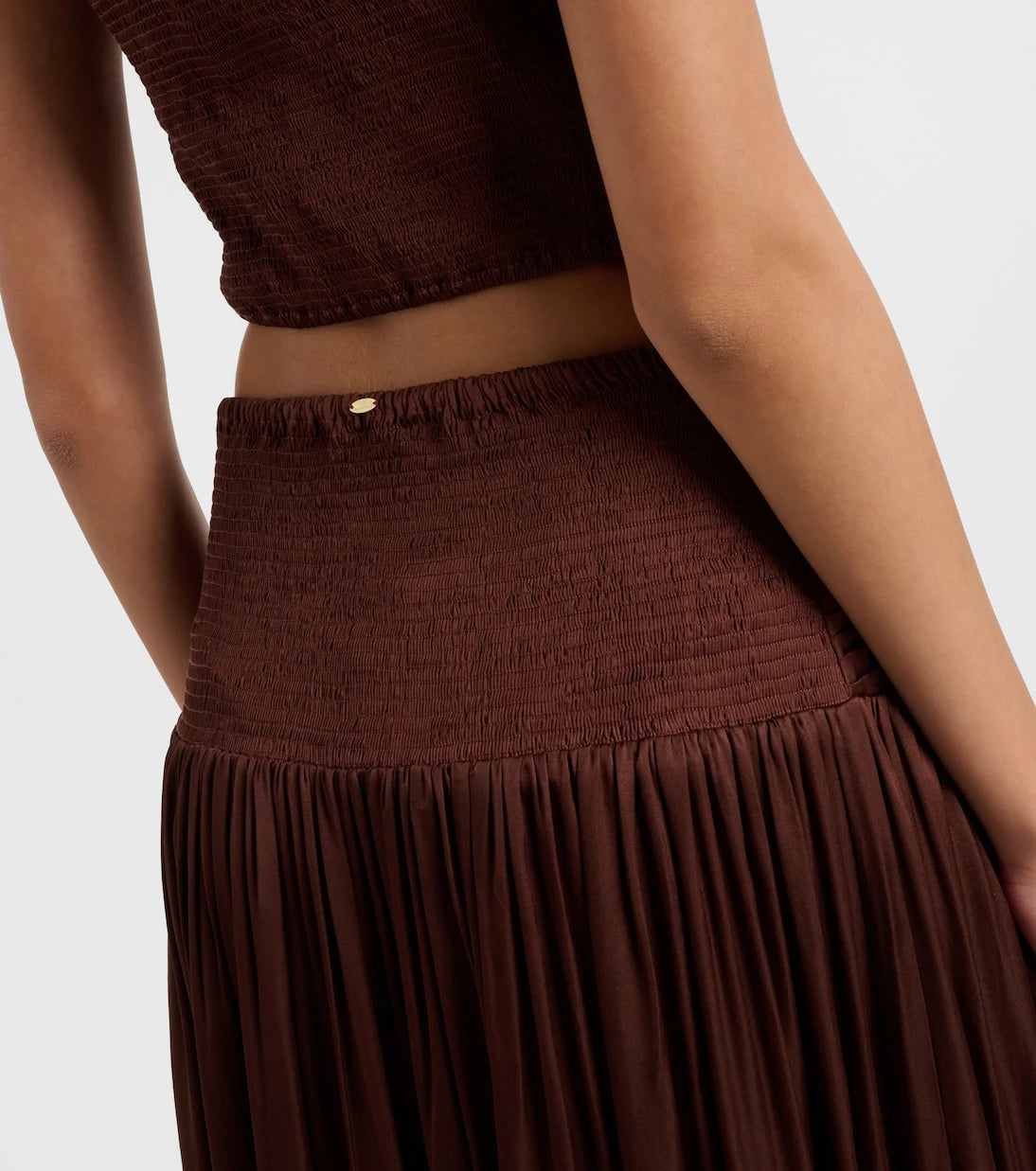 Poupette St Barth - Carla pleated satin maxi skirt