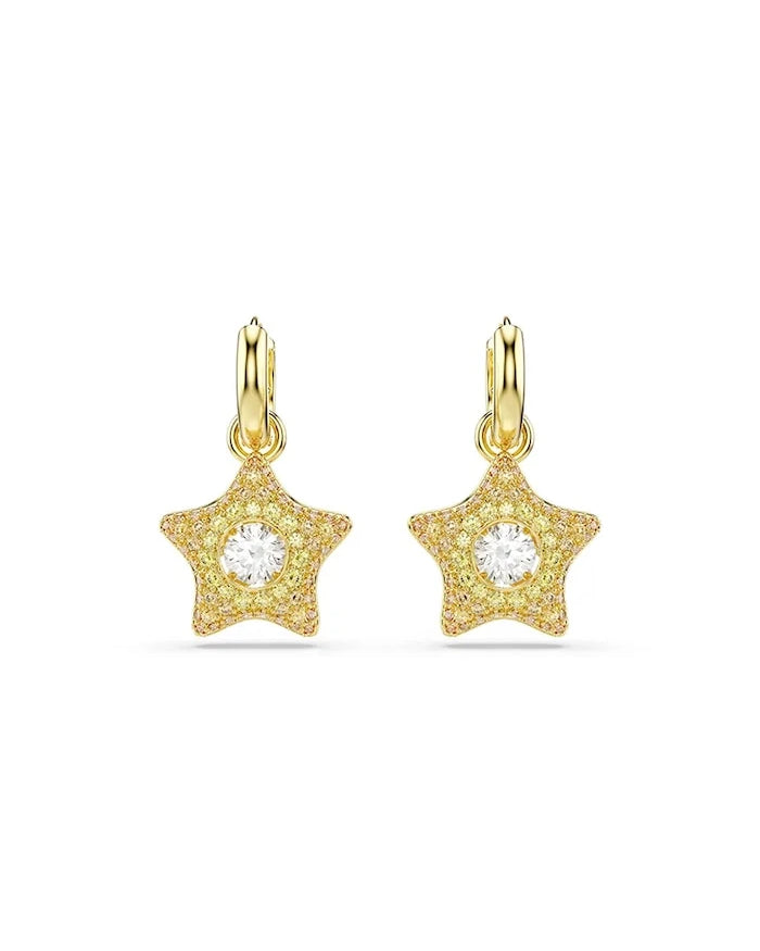 Swarovski kadın altın kaplama zirkonlu küpeler SUBLIMA