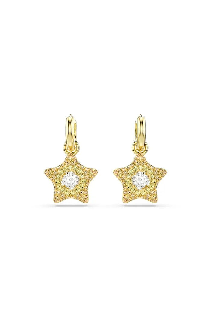 Swarovski kadın altın kaplama zirkonlu küpeler SUBLIMA