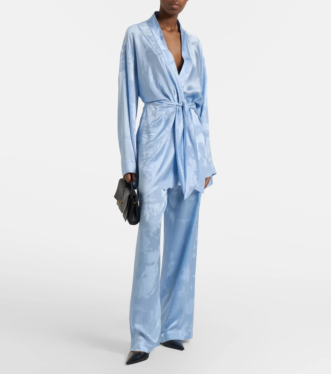 Balenciaga - فستان لف من الحرير