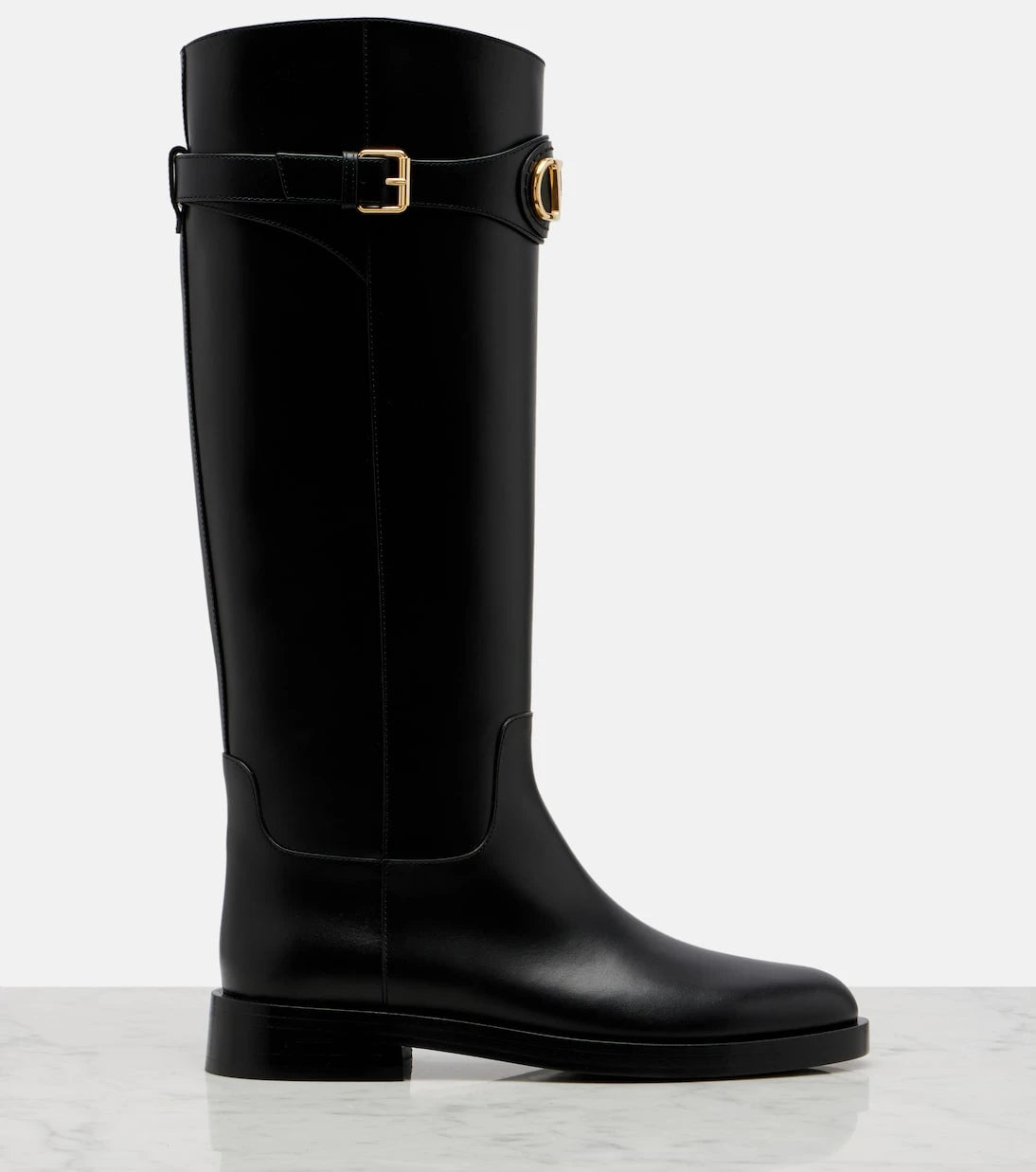 Valentino Garavani - VLogo leather knee-high boots