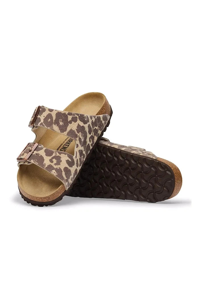 Birkenstock Kadın Süet Terlik Arizona Suede Leather Leopard