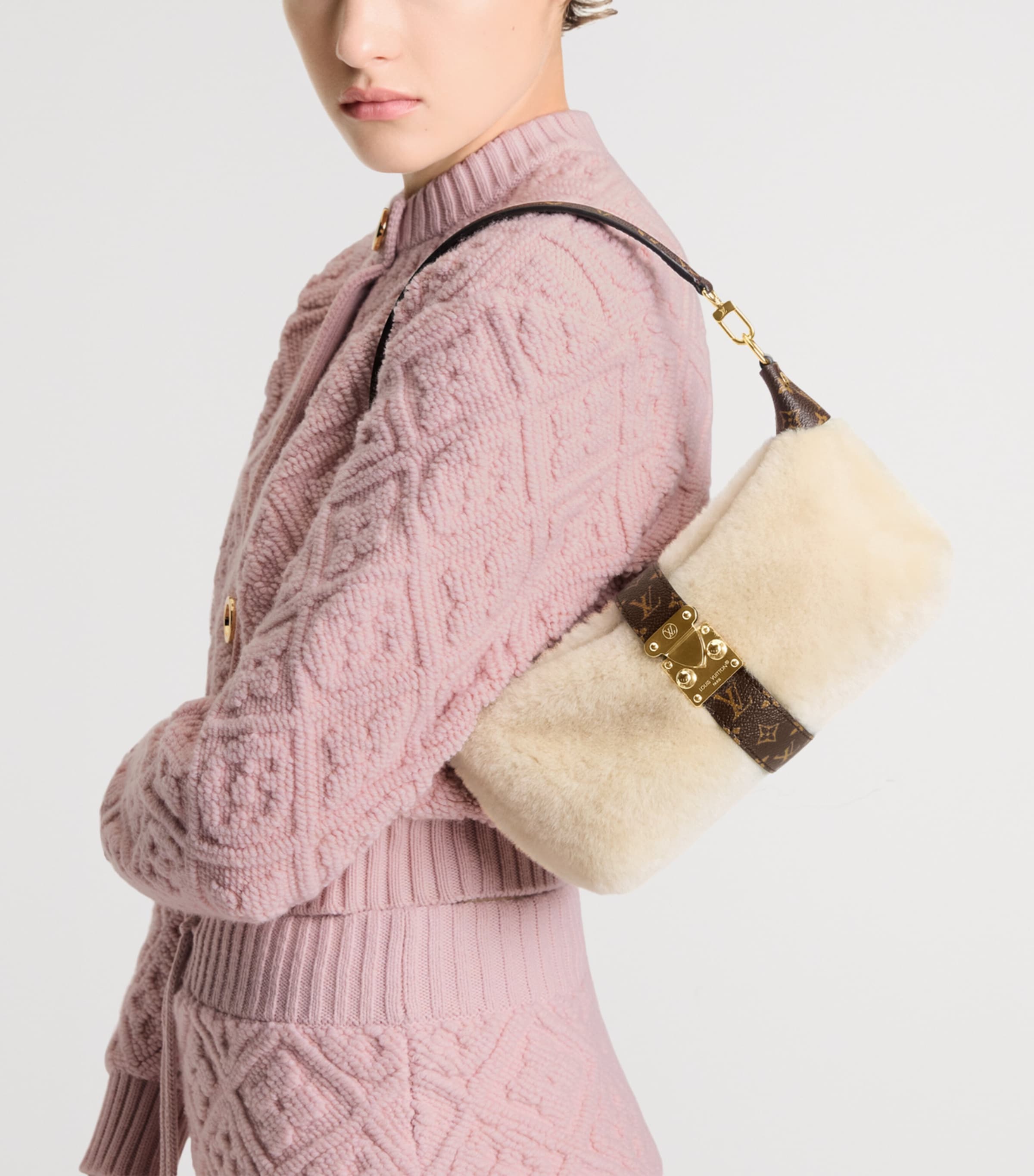 LOUIS VUITTON Shearling Mia Pochette Shoulder Bag