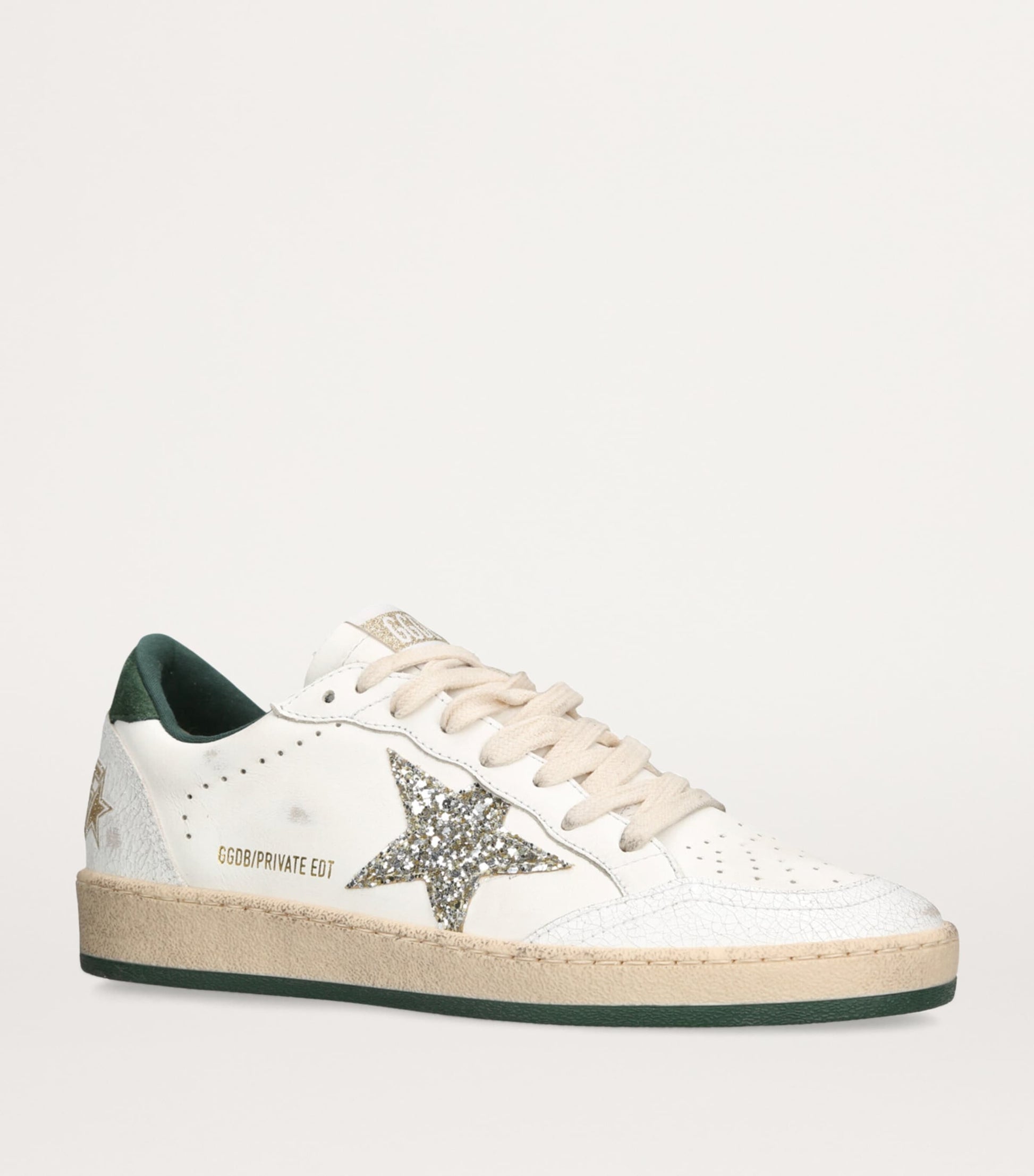White Leather Ball Star Sneakers