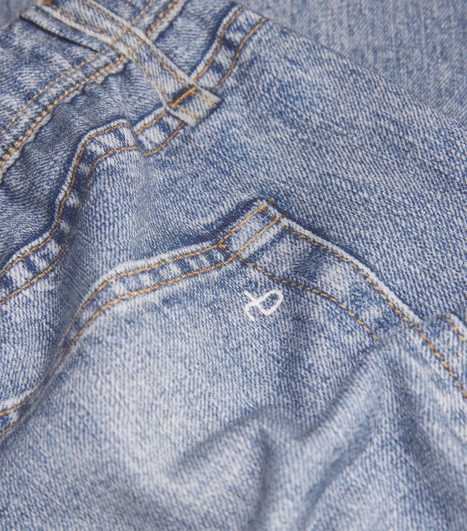 Rag & Bone Blue Miramar Low-Rise Wide-Leg Jeans