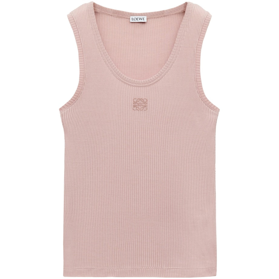 LOEWE Pink Silk-Blend Anagram Tank Top