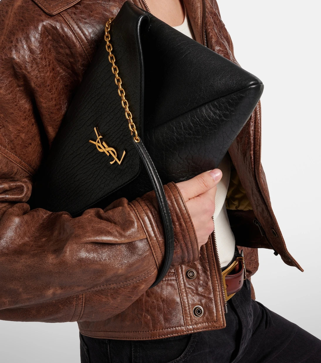 Saint Laurent - Cassandre leather shoulder bag