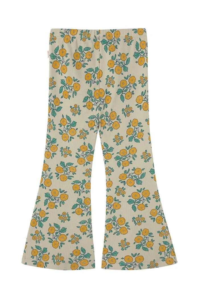 Детски панталон Tinycottons FLOWERS RIB PANT