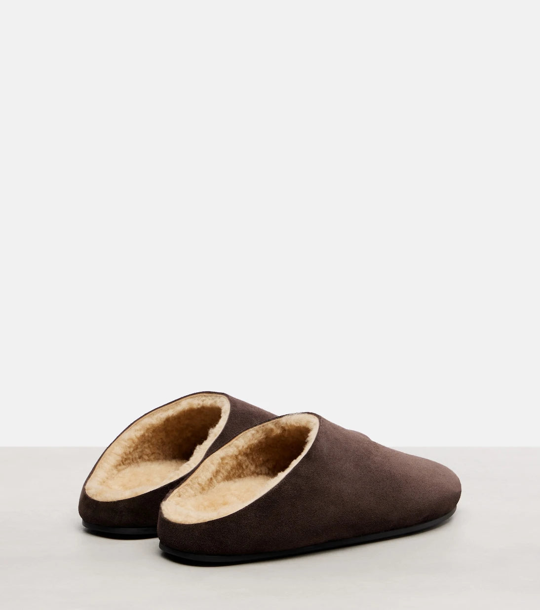 The Row - Hudson shearling-lined suede mules