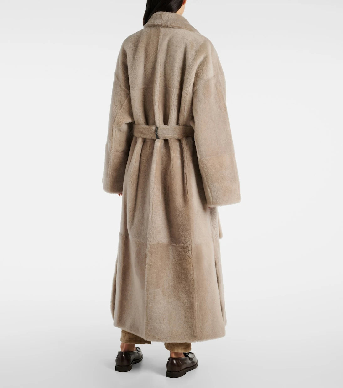 Brunello Cucinelli - Reversible shearling and leather coat