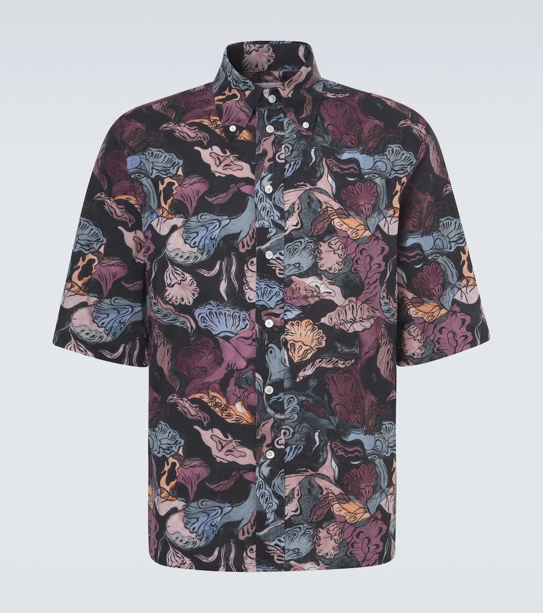 Lemaire - Floral cotton bowling shirt
