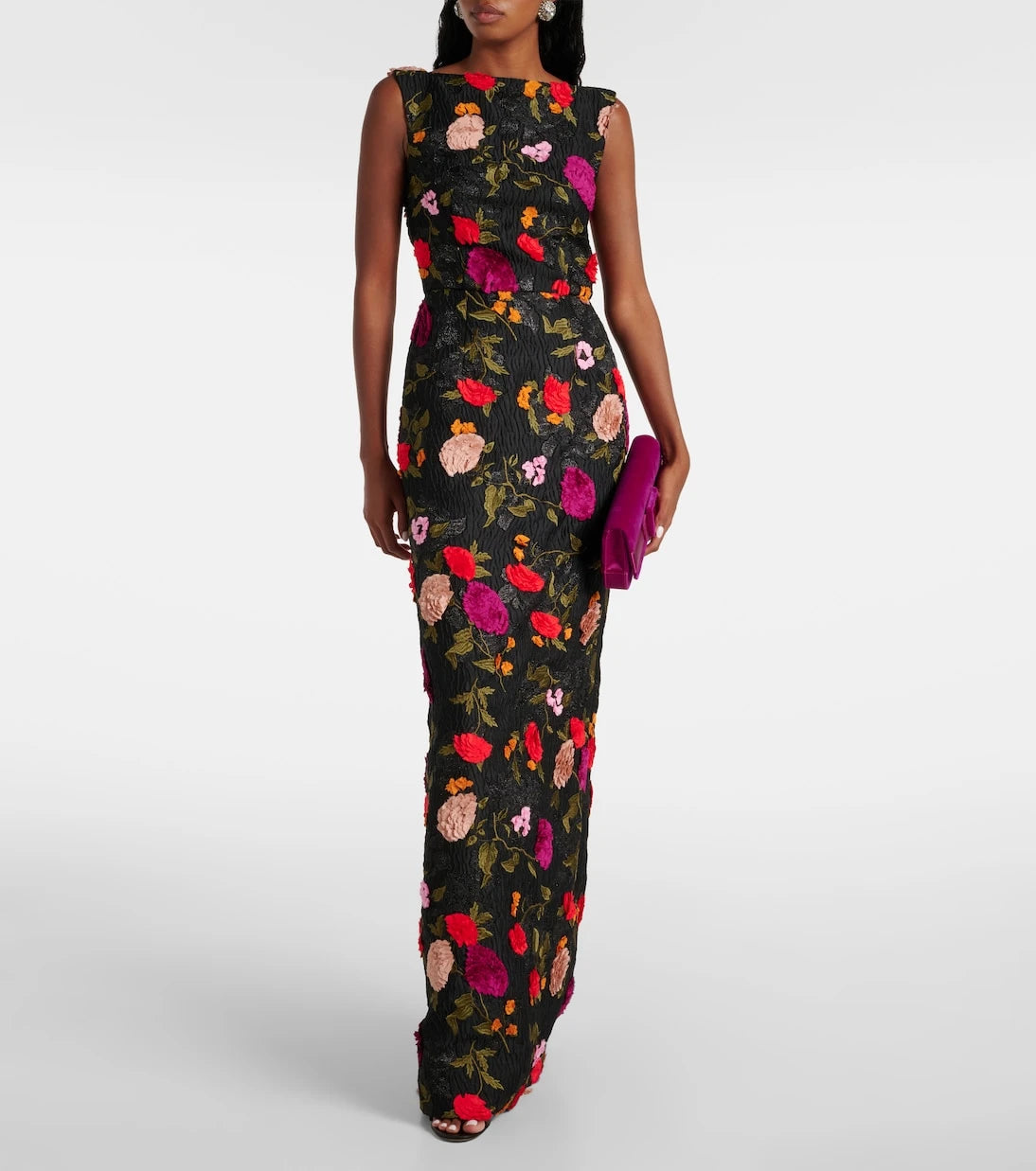 Erdem - Embroidered jacquard gown