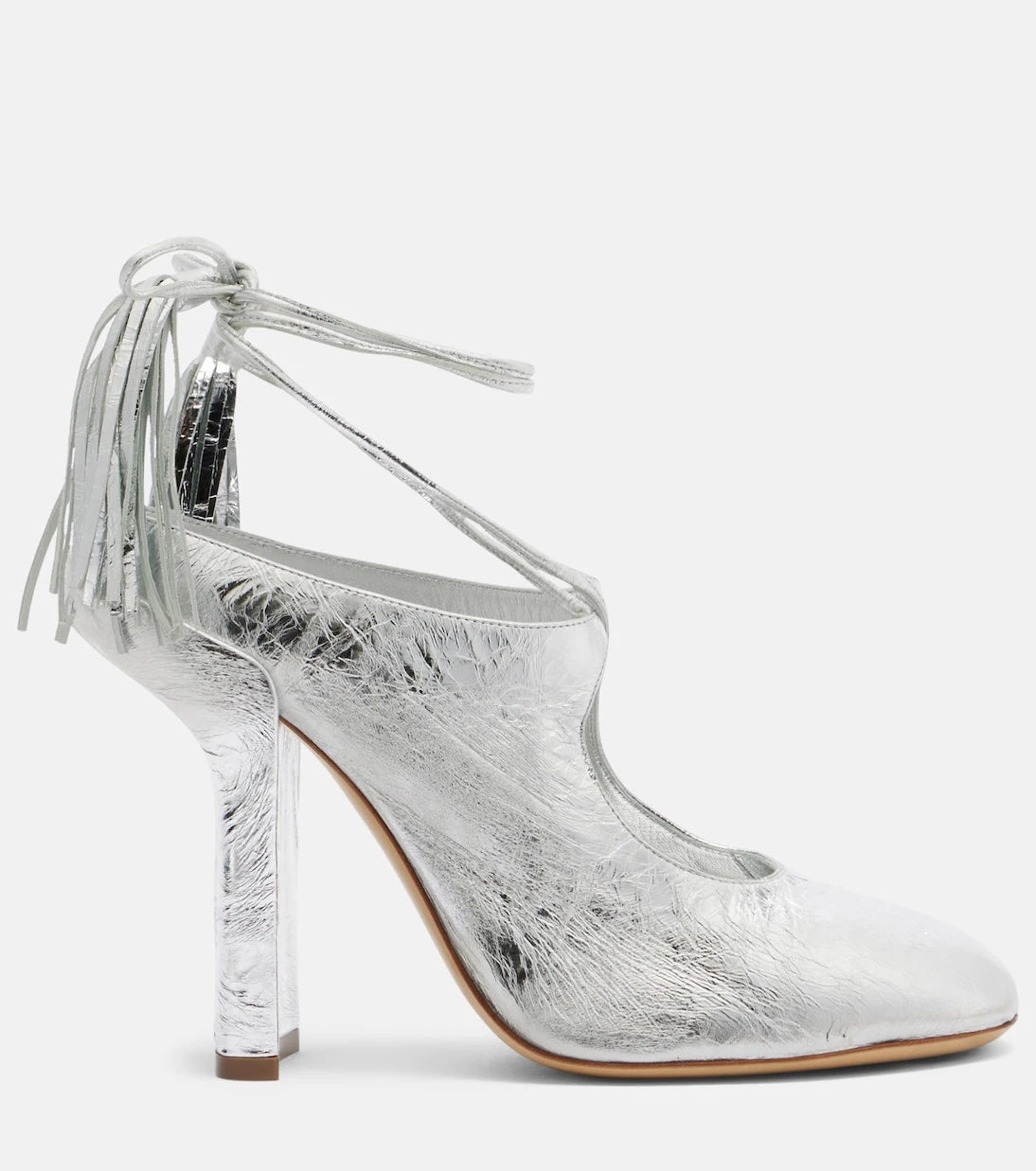 Dries Van Noten - Metallic leather mules
