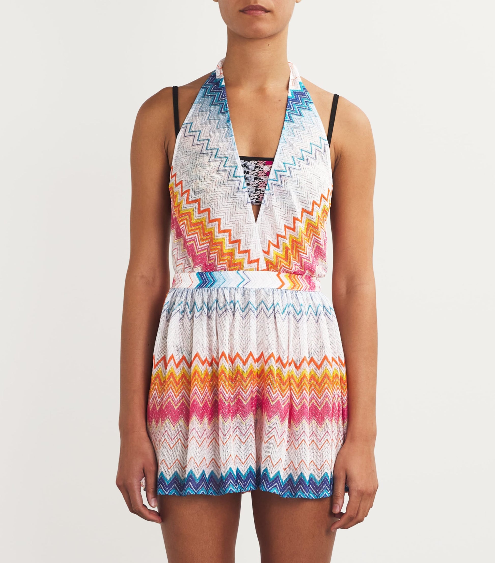 Missoni Multi Zigzag Halterneck Playsuit