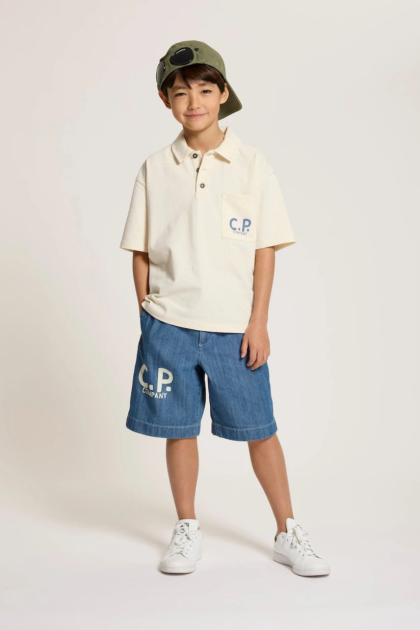 C.P. Company Kids - Logo denim shorts