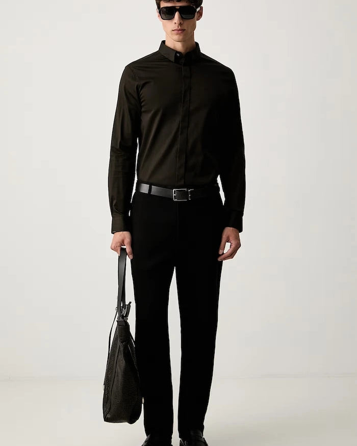Armani Exchange erkek pamuk elastan gömlek
